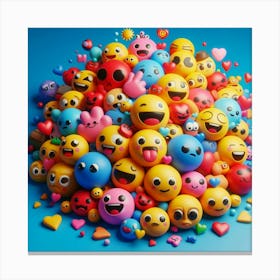 Emoji Stock Videos & Royalty-Free Footage Canvas Print