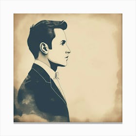 Stylized human silhouette Canvas Print