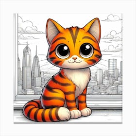 Orange cat Canvas Print