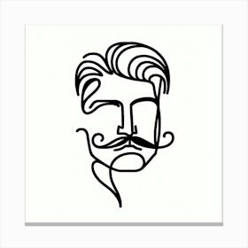 Man With Mustache Canvas Print