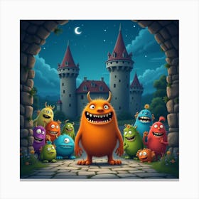 Monsters In The Castle 6 Canvas Print