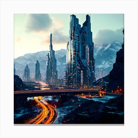 Futuristic City Canvas Print