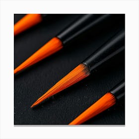 Orange Paint Brushes Canvas Print