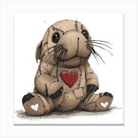 Patchwork Cartoon Baby Walrus 1 Stampe su tela