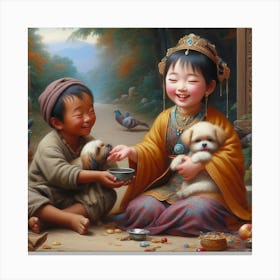 Chinese Children Canvas Print