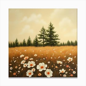 Field Of Daisies Canvas Print