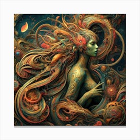 Psychedelic Woman 2 Canvas Print