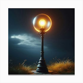 Street Lamp At Night 1 Canvas Print