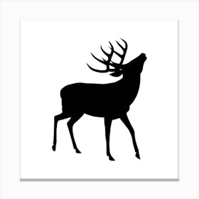 Deer Silhouette 2 Canvas Print