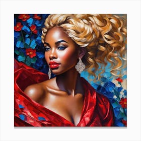 'The Woman In Red' Canvas Print