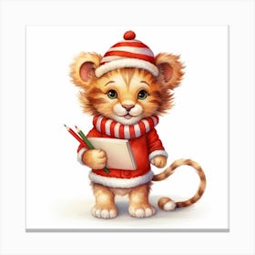 Christmas Kitty Canvas Print