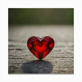 Red Heart Canvas Print