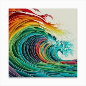 Rainbow Wave Canvas Print