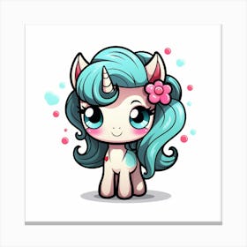 Cute Unicorn 662 Canvas Print