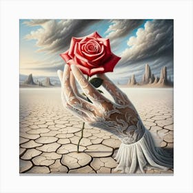 Rose In The Desert Canvas Print