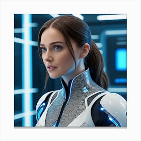 Futuristic Woman 11 Canvas Print