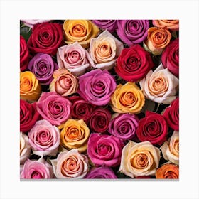 Colorful Roses 10 Canvas Print