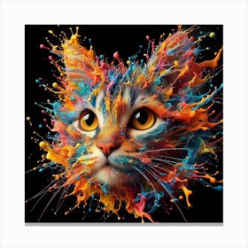 Colorful Cat 2 Canvas Print