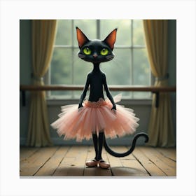 Flux Dev A Slender Black Cat With Shimmering Fur And Piercing Toile