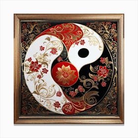 Yin Yang Painting Canvas Print