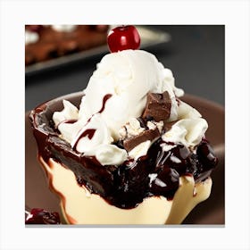 Brownie Sundae 1 Canvas Print