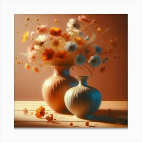 Flowers In Vases 1 Canvas Print