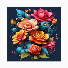 Colorful Flowers Canvas Print