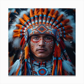 Native American Man Canvas Print