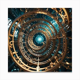 Genius, Madness, Time And Space 13 Canvas Print