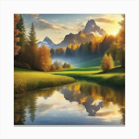 Sunset In The Mountains 97 Canvas Print