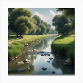 River In The Grass 1 Canvas Print