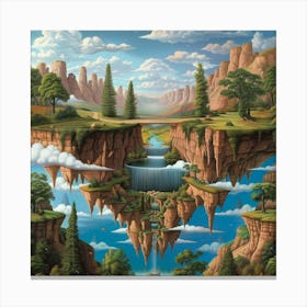 Waterfall In The Sky Canvas Print