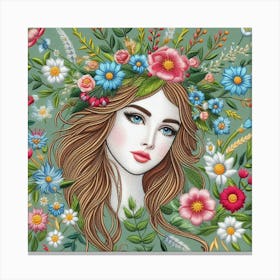 Flower Girl Canvas Print