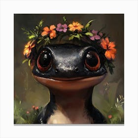 Frog In A Flower Crown Leinwandbilder