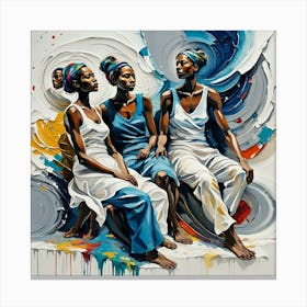 Three African Women Canvas Print