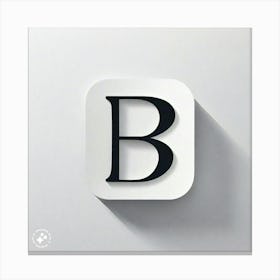 Letter B Canvas Print