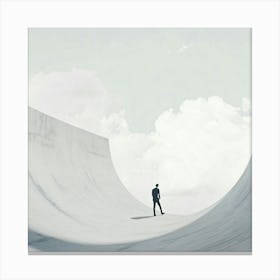 Man In A Cloud Canvas Print