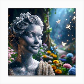 Fairy Stone Garden at Night 2 Canvas Print