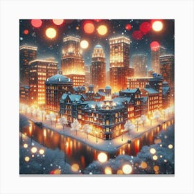 Lights and City Canvas Print