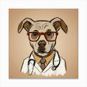 Doctor Scribbles The Dog Scribbeling Scribbels Canvas Print