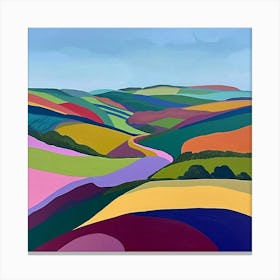 Colourful Abstract Exmoor National Park England 4 Canvas Print