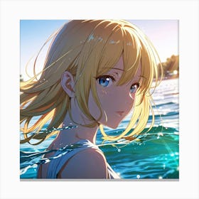 Default Open Water Blonde Art Print 1 Canvas Print