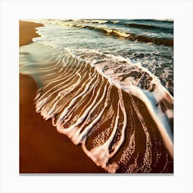 Waves On The Beach Canvas Print