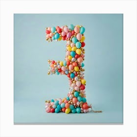 Balloon Letter E 6 Canvas Print