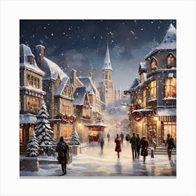 Christmas Town Canvas Print