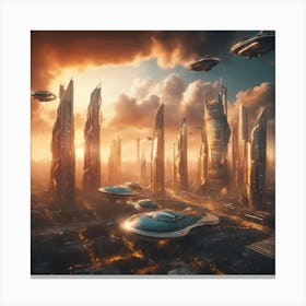 Futuristic City 2 Canvas Print