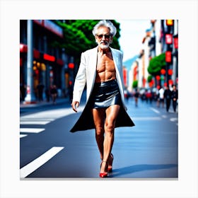 Man In A Skirt Canvas Print