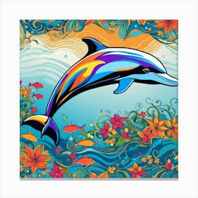 Dolphin Painting 8 Canvas Print