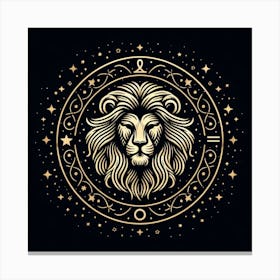 A Zodiac symbol, A Lion 2 Canvas Print