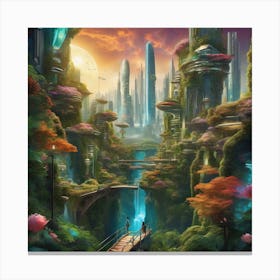 A.I. Blends with nature 1 Canvas Print